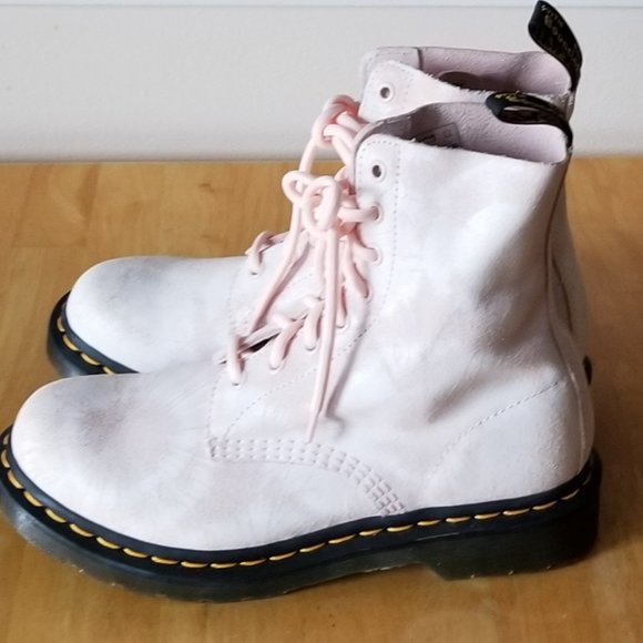 Dr. Martens Pascal Tie Dye Printed Suede Leather Ankle Boots - Picture 6 of 13